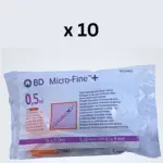 BD Micro Fine Plus 0.5ml U100 30G 8mm